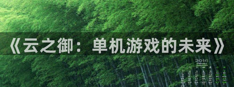 杏耀官网客服电话号码：《云之御：单机游戏的未来》